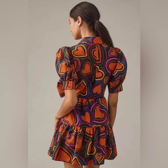 NWT Farm Rio Short-Sleeve Bow-Front Mini Dress - Picture 2 of 5